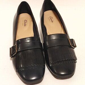 Clarks Artisan Woman's Tealia Maye Loafer Size 6 NEW Black Leather